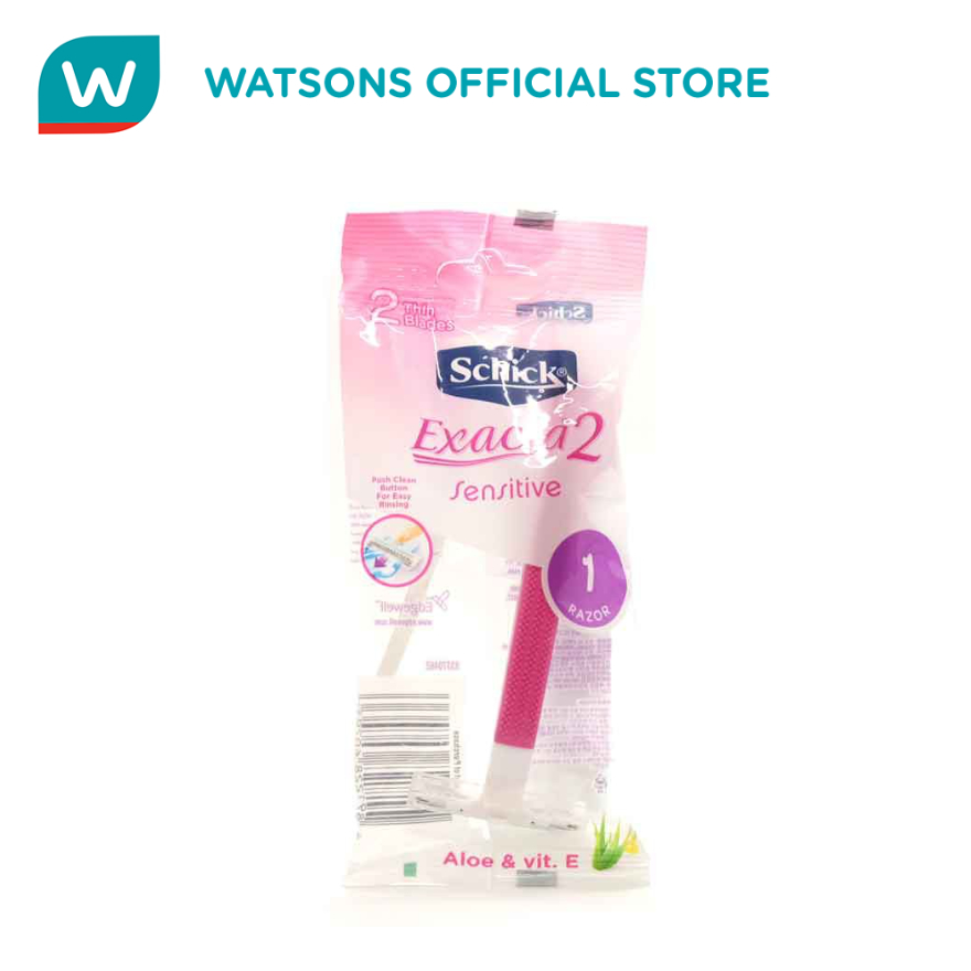 SCHICK Exacta2 Thin Blades Sensitive Aloe and Vit E 1 razor | Shopee ...