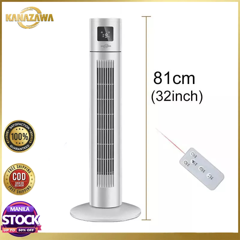 KANAZAWA Tower Fan Electric With Remote Control 120° Stereo Shake Head