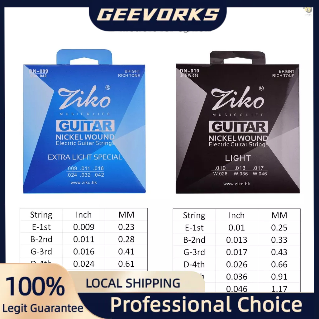 [LOCAL]ZIKO DN009 Extra Light Guitar Strings for Electric Guitars