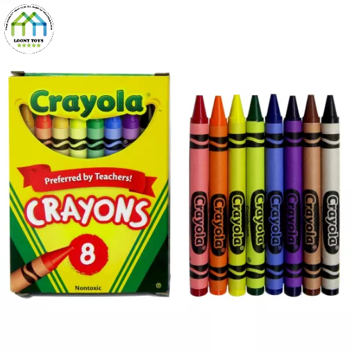 New Stock! 8 Colors Cod Learn And Play Crayola Crayons Coloring Pencil 