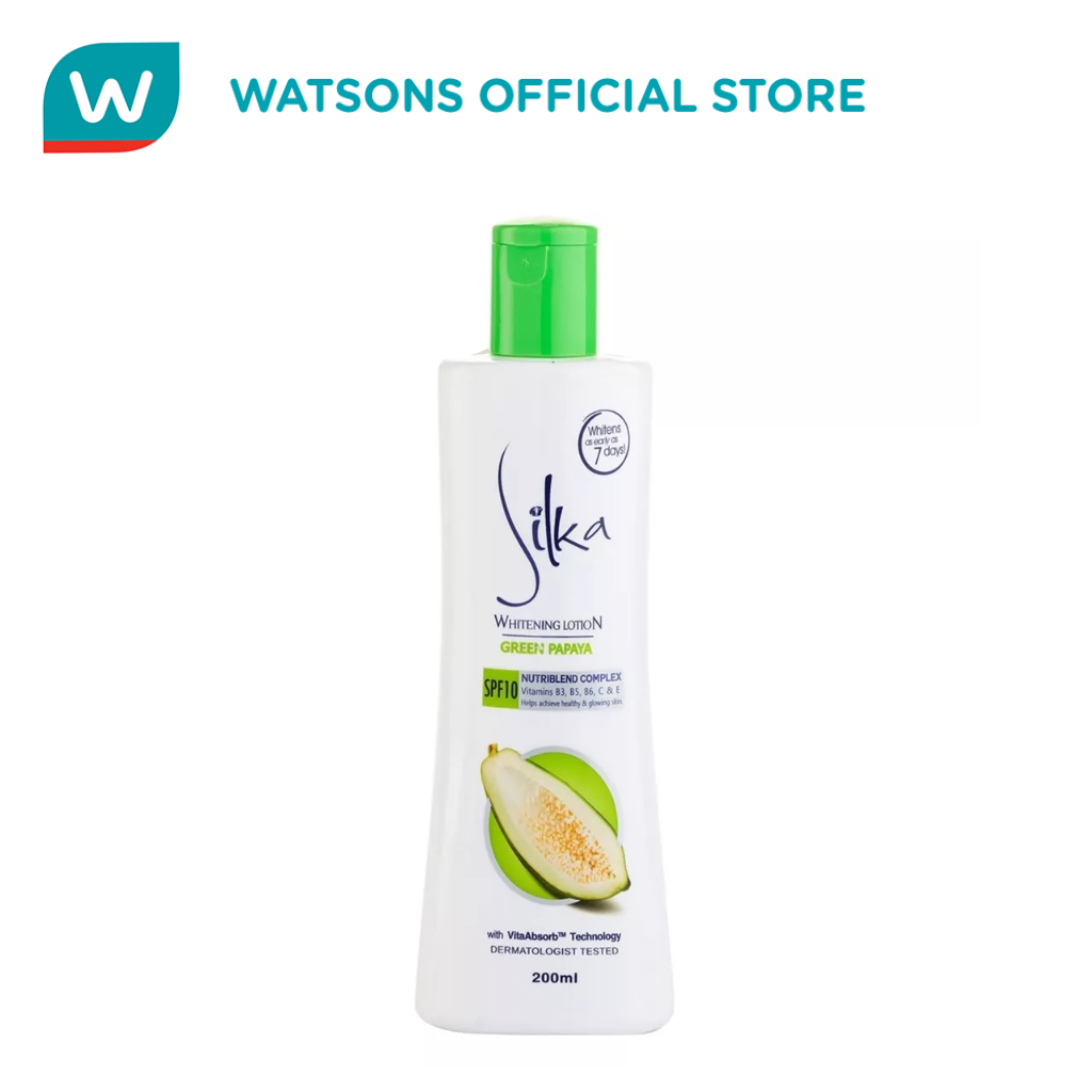 Silka Whitening Lotion Green Papaya Spf10 200ml Shopee Philippines