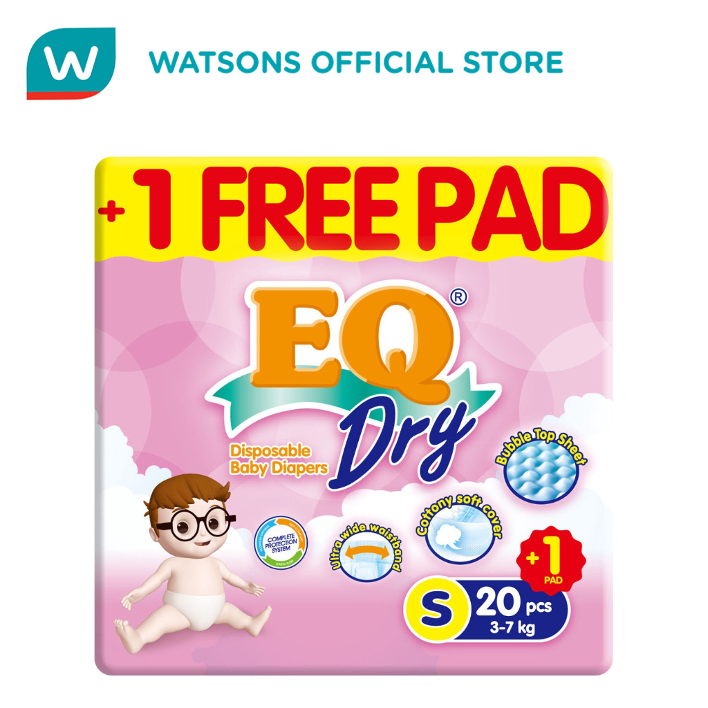 EQ DRY Disposable Baby Diapers Small 20's | Shopee Philippines