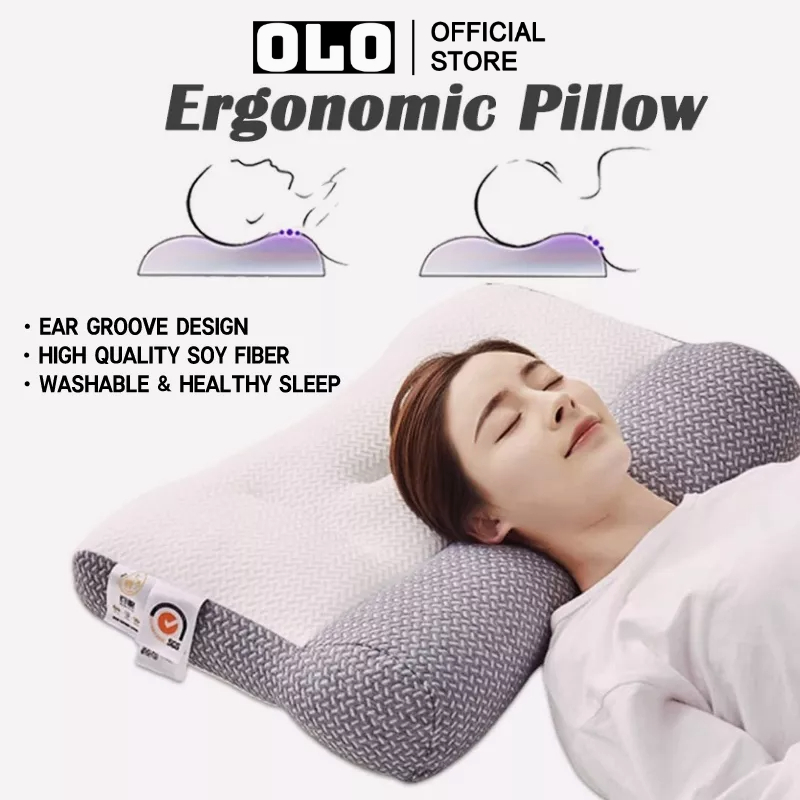 OLO Ergonomic Pillow Anti-traction Sleep Aid Corrective Neck Pillow ...