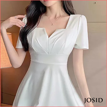 French-style square neck suspender dress, new summer style Short Dress C7010 main image 1