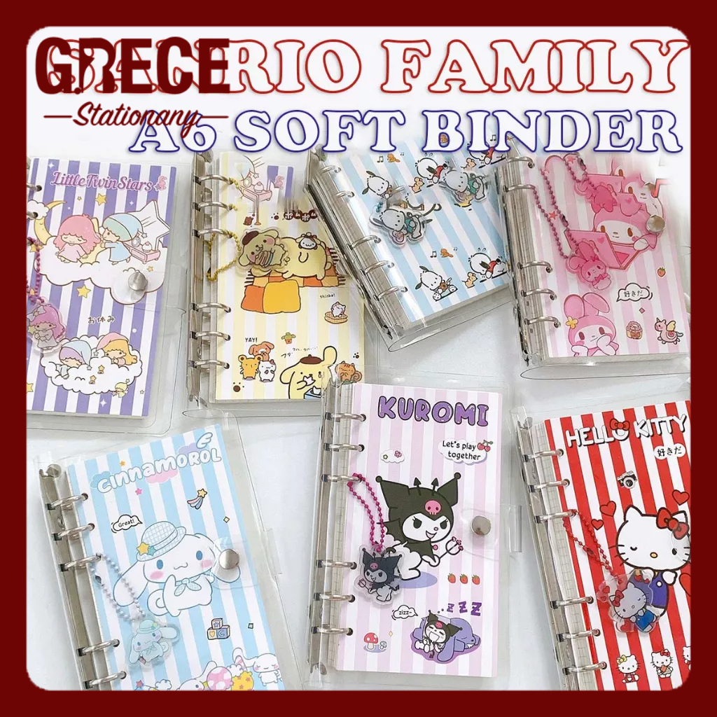 Cute Sanrio Japan Binder and divider with loose leaf and free keychain Shopee Philippines