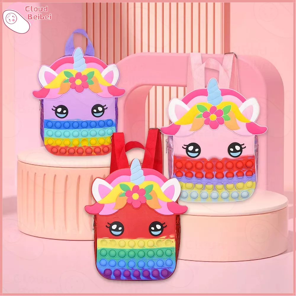 Cloud Unicorn Backpack for Girls Unicorn Purse Bag for Kids Relieve