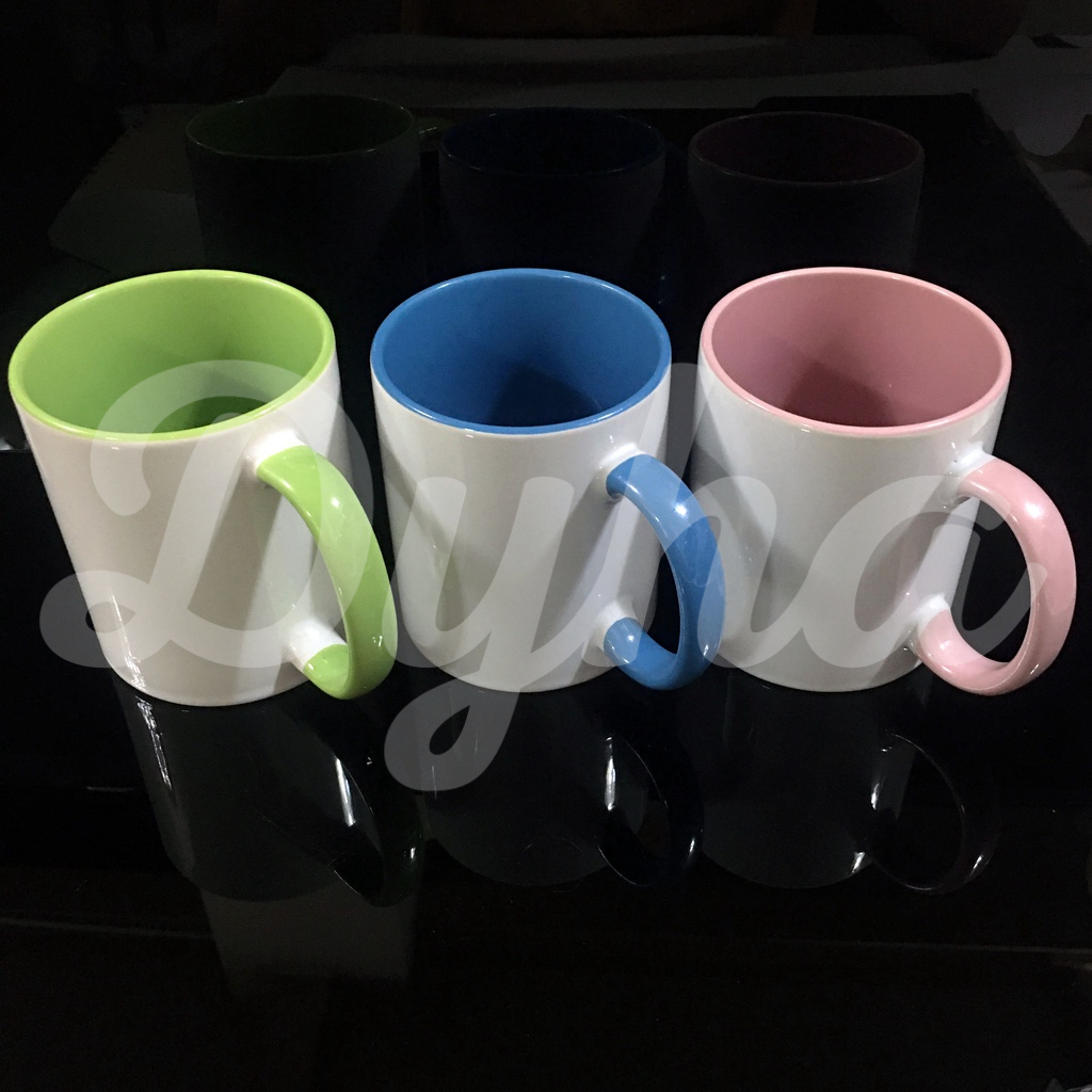 Customized Inner Color Mug with Colored Handle (11oz) | Green, Blue ...