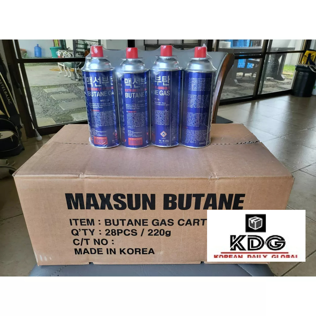 [Fast Shipping]Butane gas Maxsun Safe Korean 1BOX (28pcs/220g) Shopee