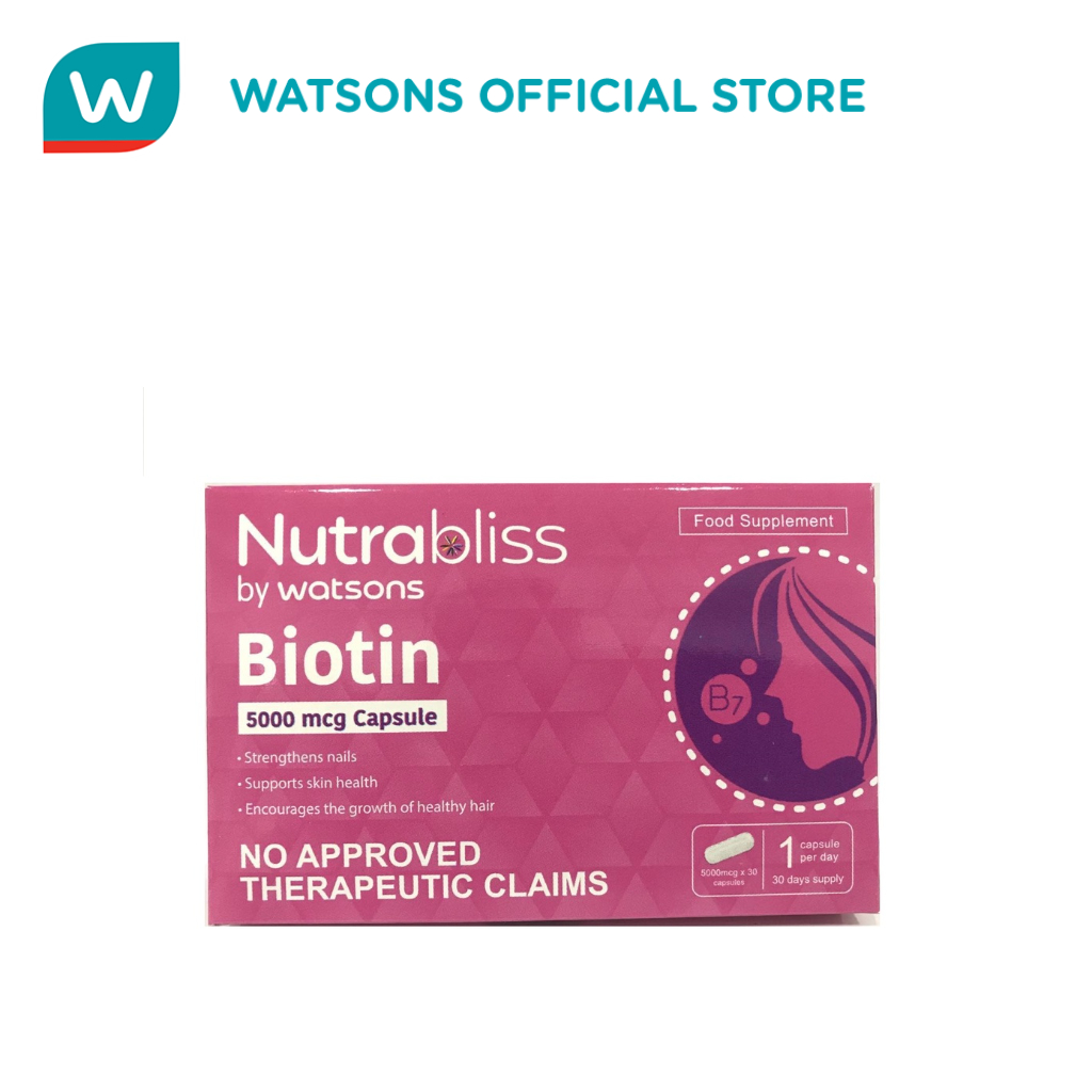 NUTRABLISS BY WATSONS Biotin 5000mcg Capsule (Sold per capsule ...