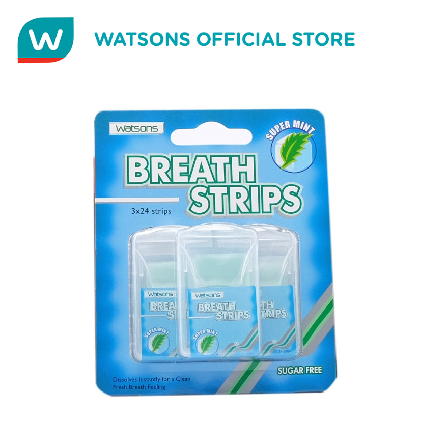 WATSONS Sugar Free Super Mint Breathe Strips | Shopee Philippines