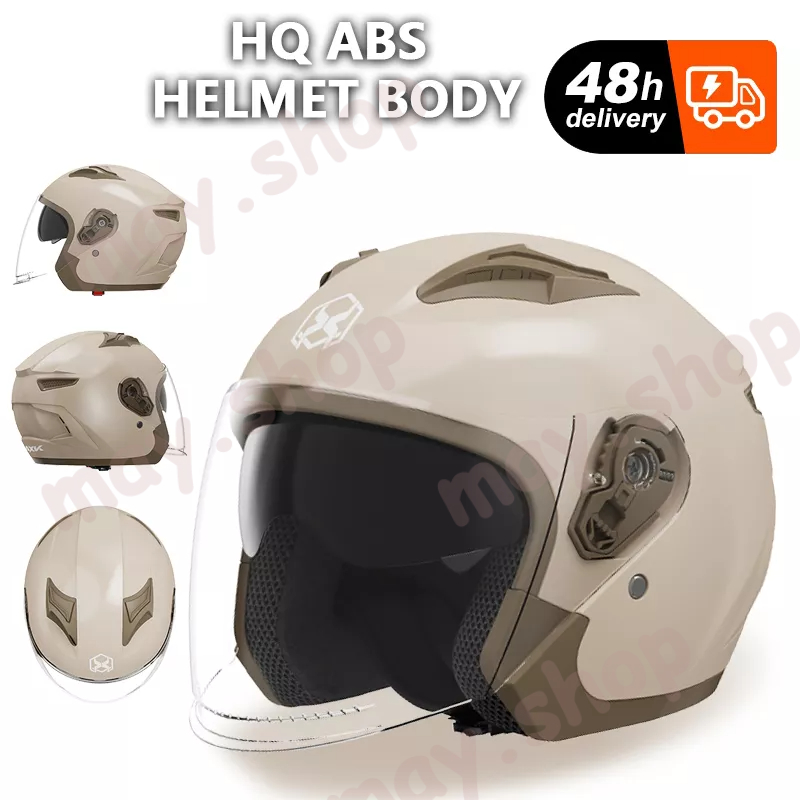AXK801 Motorcycle Helmet Half Face Dual Visor With ICC Sticker