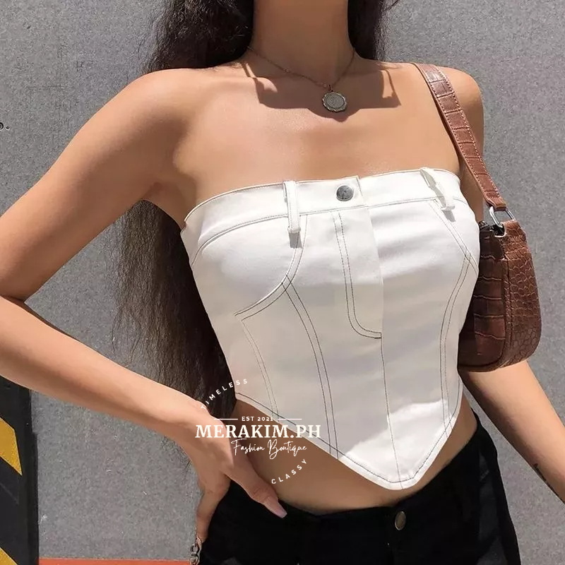 Solid Tube Crop Top & Cargo