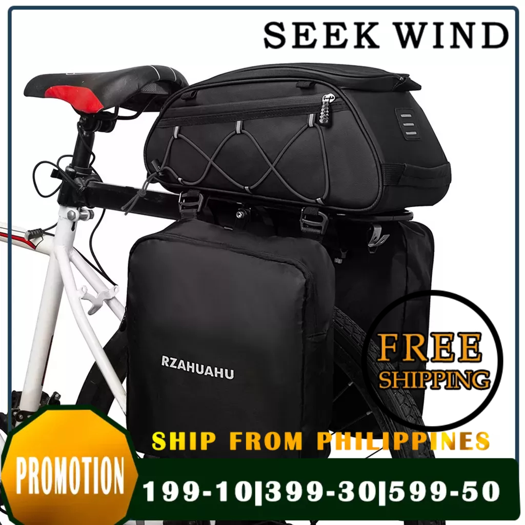 3-in-1 Bike Rack Bag Trunk Bag Waterproof Bicycle Rear Seat Bag - Main Image
