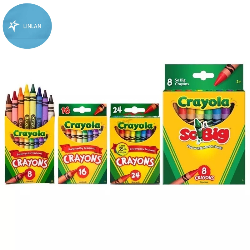 LINLAN NEW COD Learn and Play Crayola Crayons 8 Colors 16 Colors 24 ...