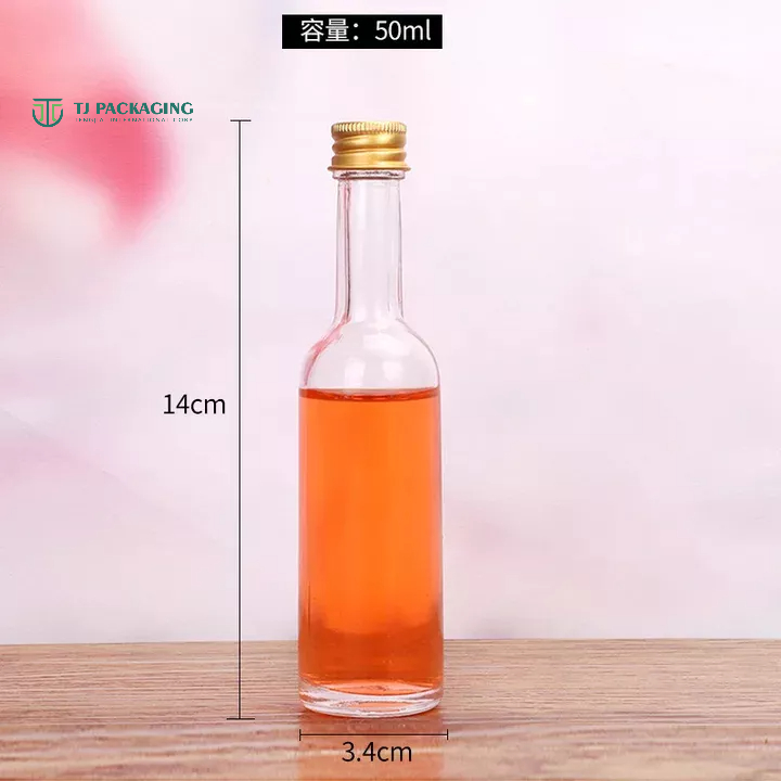 Hot Sale Empty Mini Wine 50ml Long Neck Slim Liquor Beverage Glass Wine ...