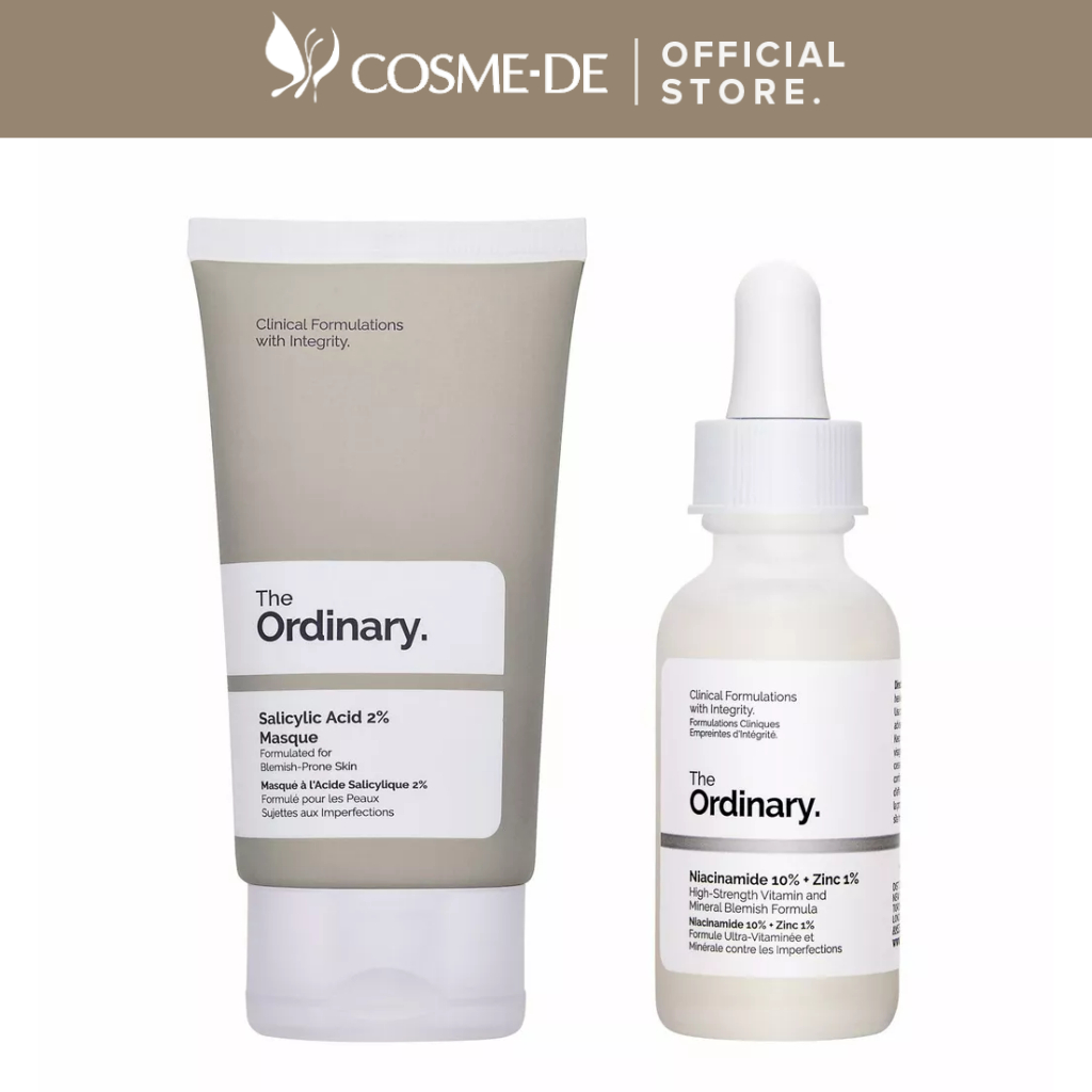 The Ordinary Salicylic Acid 2% Masque 50ml + Niacinamide 10% Zinc 1% ...