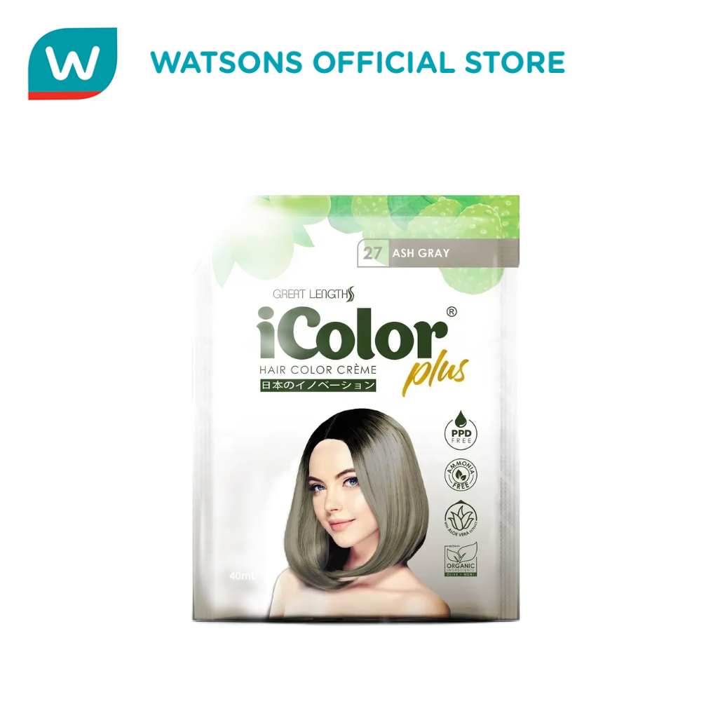 ICOLOR Plus Shampoo Hair Color Creme Ash Gray 40ml Shopee Philippines