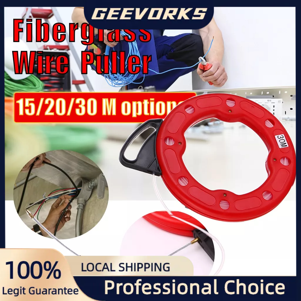 Fiberglass Fish Tape Reel Puller Conductive Electrical Cable Puller