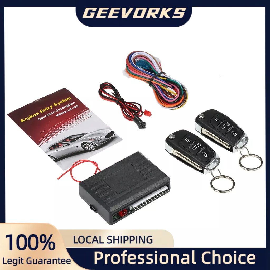 Car Door Lock Keyless Entry System Remote Central Control Box Kit With
