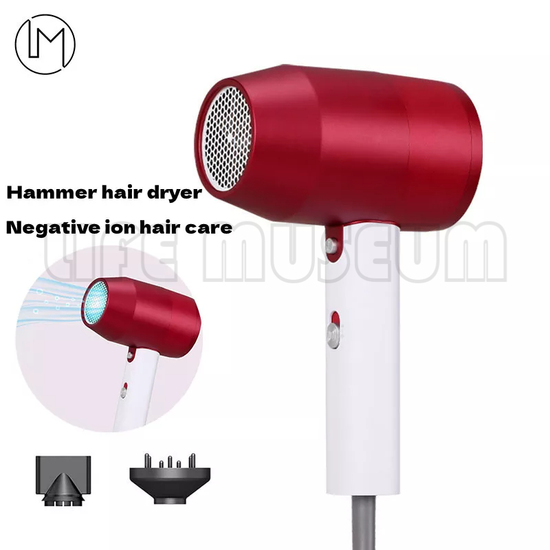 High Power Ionic Hair Dryer Blue Light Travel Hair Blower Dryer Quick