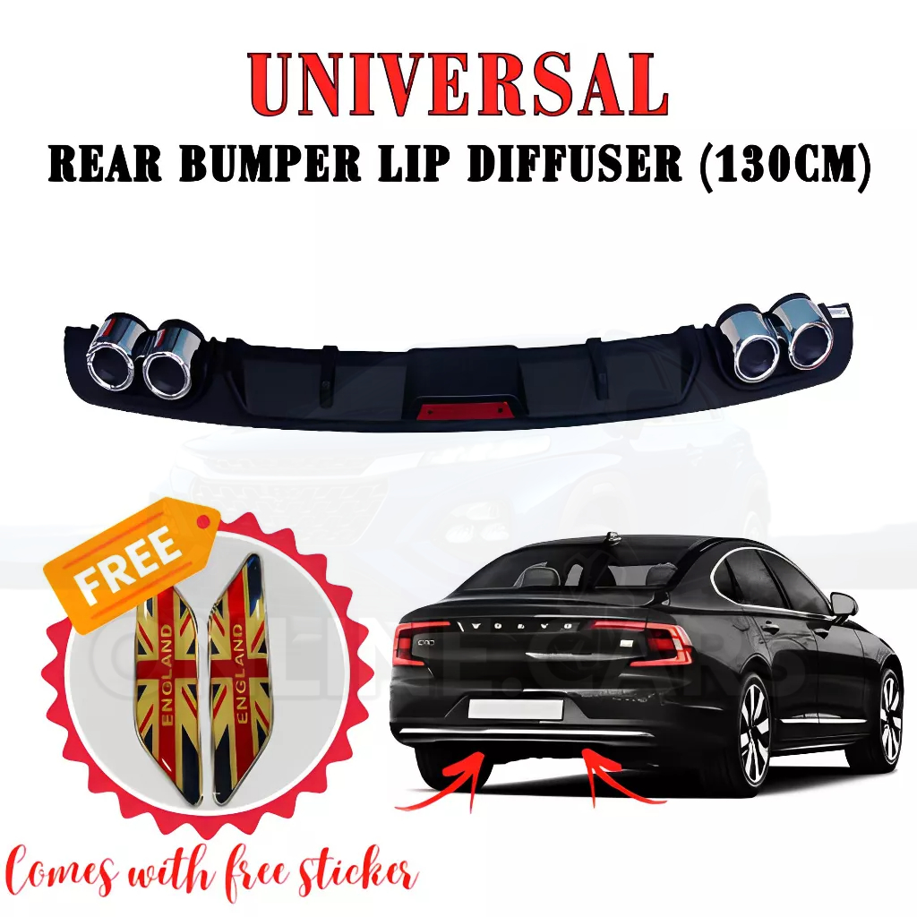 OC UNIVERSAL (130CM) Car Rear Bumper Diffusers Lip Spoiler Body Kits ...