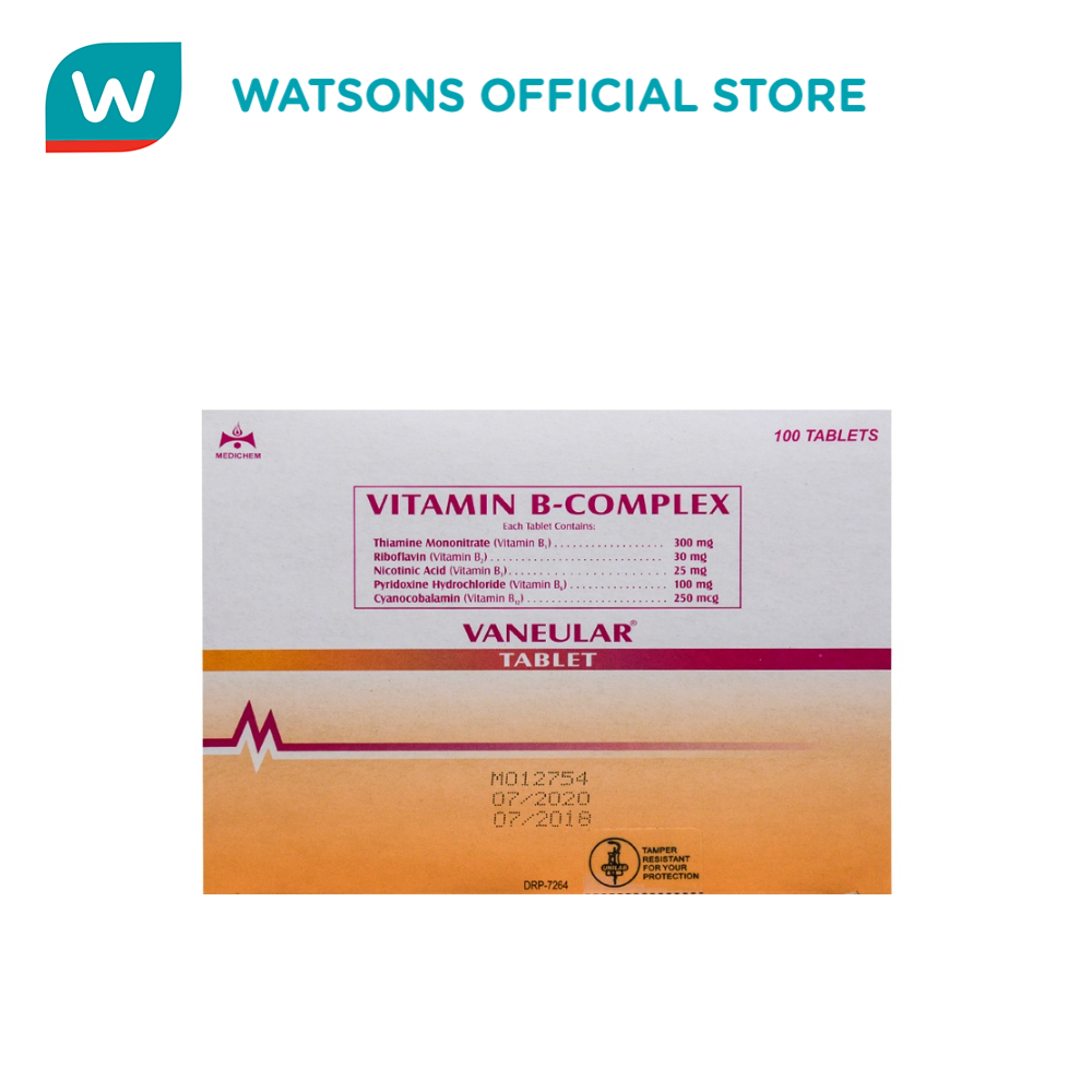 UNILAB Vaneular® Vitamin B Complex Tablet (Sold Per Tablet) | Shopee ...