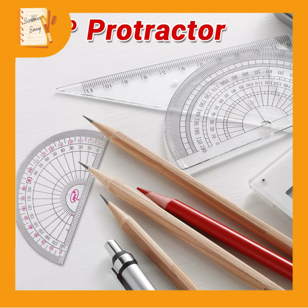 10cm/8.5 cm Plastic 180 Degrees Protractor for Angle Measurement Rulers ...