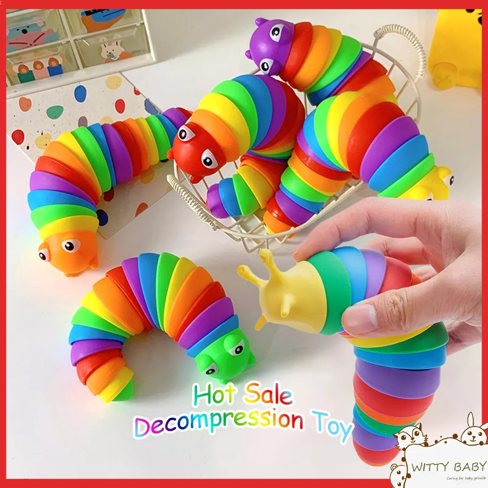 WB Caterpillar Baby Toy Colorful Rainbow Removable Flexible Toys ...