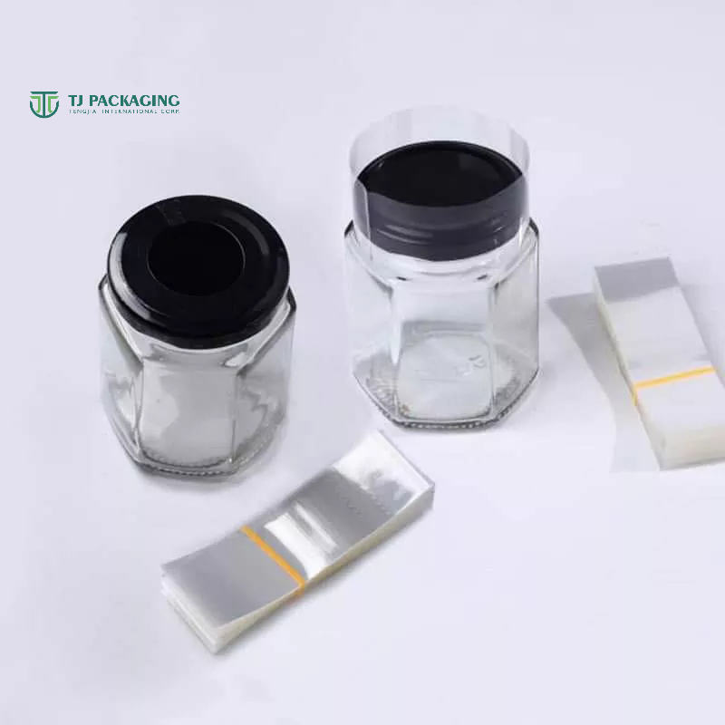 400pcs per bandle Clear shrink wrap band for roll on bottle plastic ...