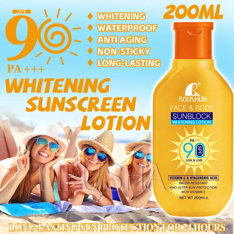LIFUSHA SPF90 PA+++ Body Lotion Whitening Sunscreen Lotion with Vitamin
