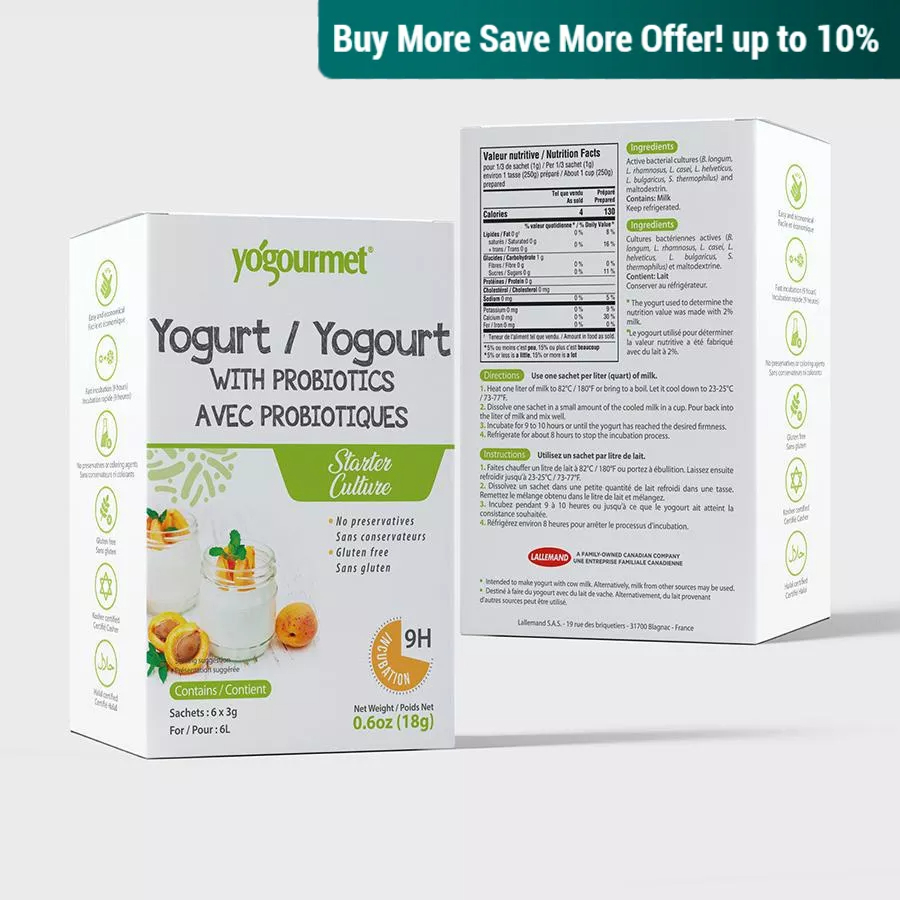 Yogourmet Yogurt Starter With Probiotics 3g (1Box/6Packs) Shopee