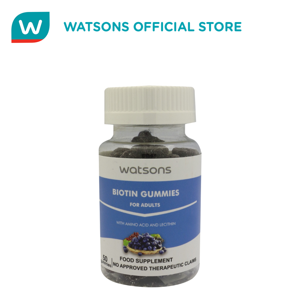 WATSONS Biotin Gummies with Amino Acid and Lecithin for Adults Shopee