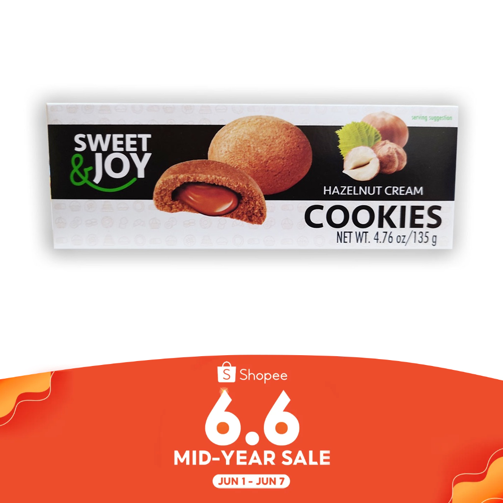 Sweet & Joy Hazelnut Cream Cookies 135g Shopee Philippines