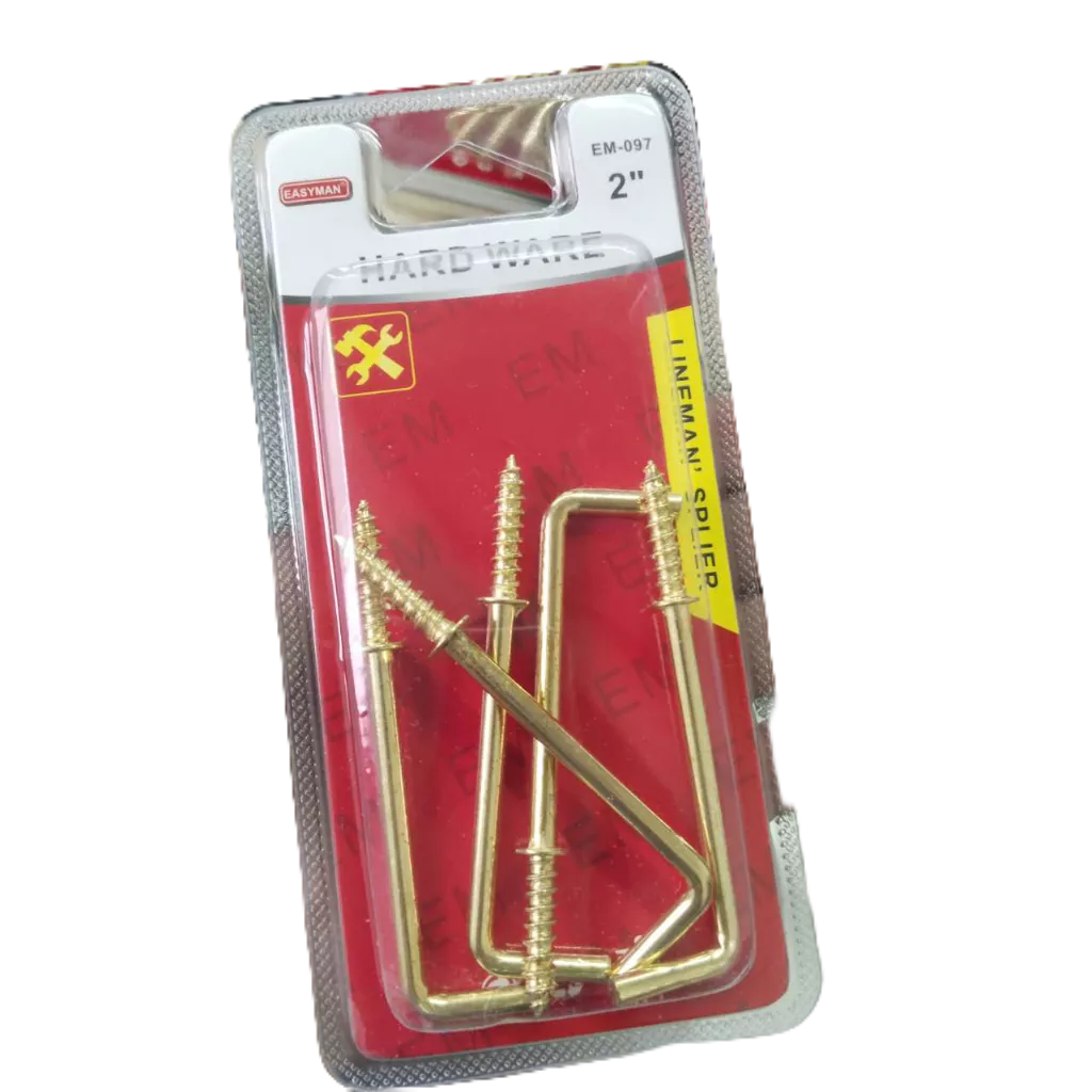 KINLEY COD RIGHT ANGLE METAL HOOK SCREW IN L SHAPE BEND STEEL HOOKS ''1 ...