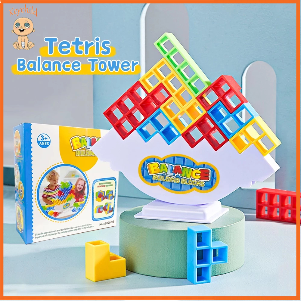 【COD】16pcs Tetra Tower Game Stacking Toys Stack Building Block Balance ...