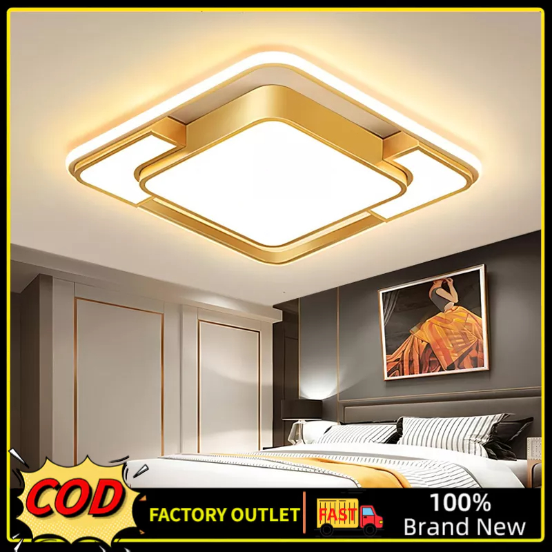 Modern COD Tricolor LED Light Ceiling Lamp Living/Bedroom Light Remote