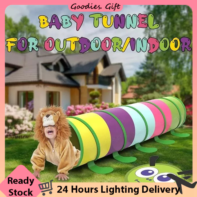 【GD】Kids Play Tunnel for Toddlers 13 Caterpillar Pop Up Baby Tunnel