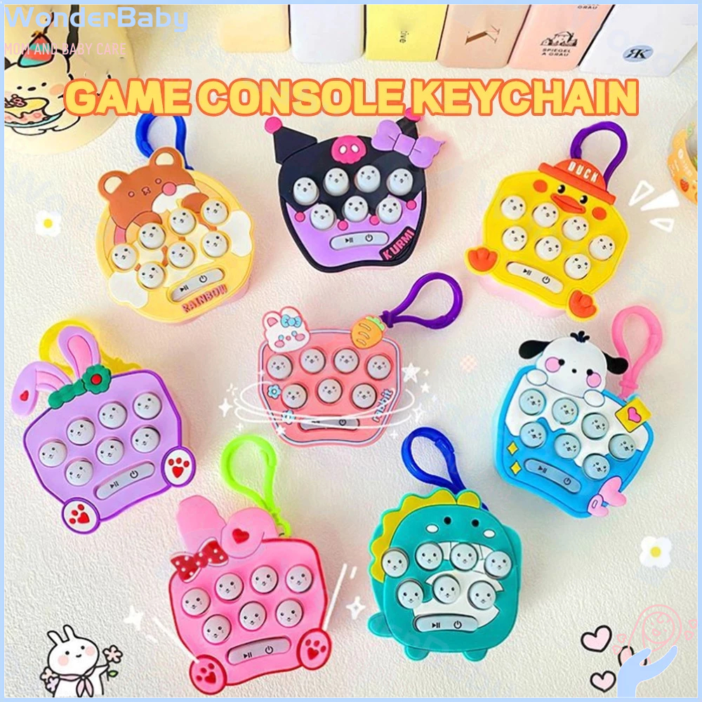WD【COD】 Mini Whack-a-mole Game Console Toy Cute Keychain Game Console ...