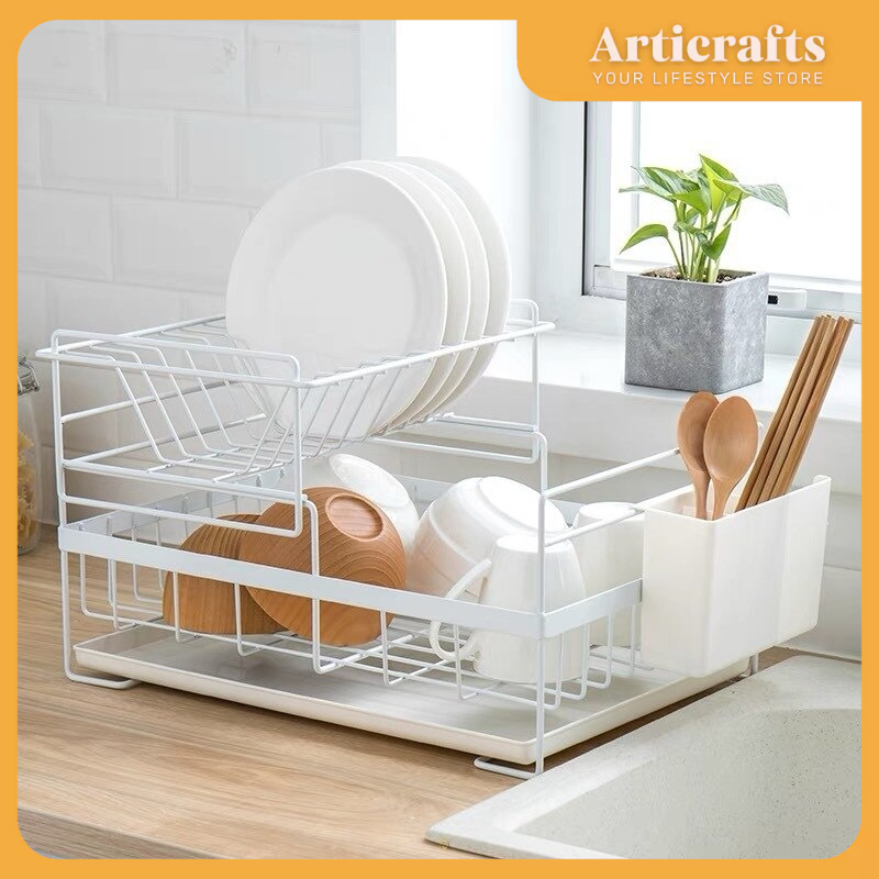 Minimalist Nordic Plate Drying Rack Organizer Stainless Steel | Shopee ...