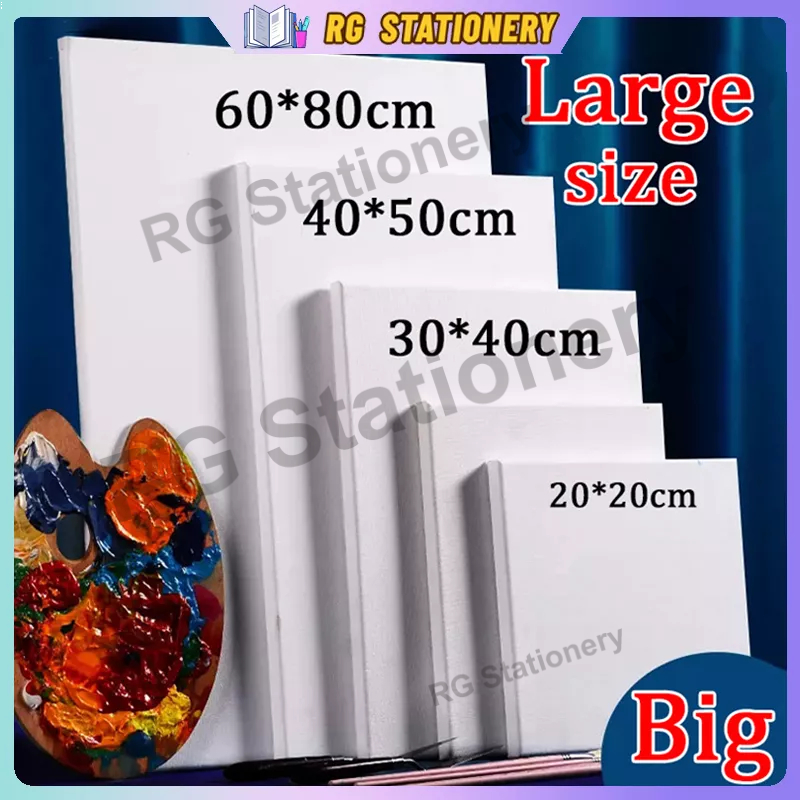 【BIG SIZE】 Canvas Board Painting Plain with Wooden Frame W22 Shopee Philippines