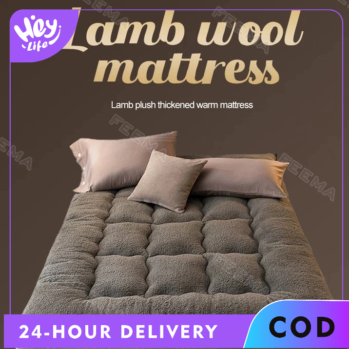 1.8M*2M Foam Mattress , For Double Bed Foldable Lamb Wool 12 Cm Thick 2