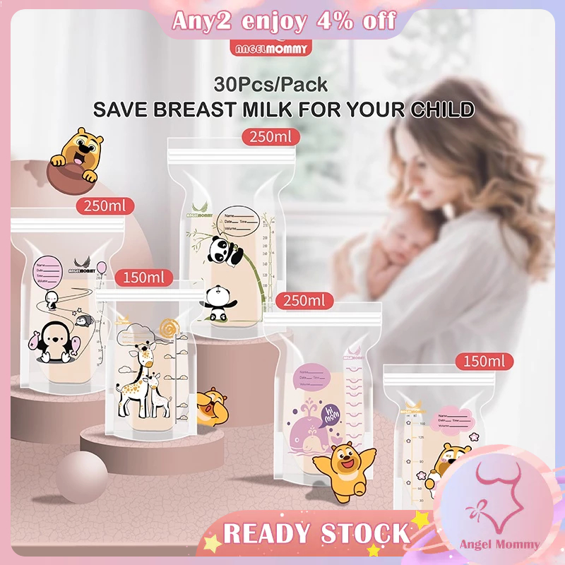 Momcozy Silicone Milk Storage Bags, Reusable Breastmilk Bags For Breastfeeding, 8.5oz/250ml Breast Milk Saver, Leakproof Milk Freezer