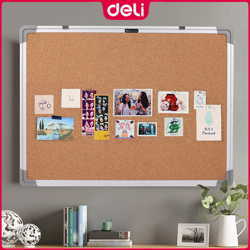 Deli Cork Board Wooden Frame 18IN×24IN Bulletin Board Wall Stationery ...