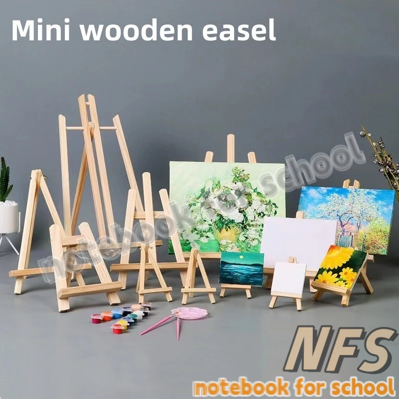 NFS Natural Wood Mini Easel Frame Multifunctional Wooden Display Mini ...
