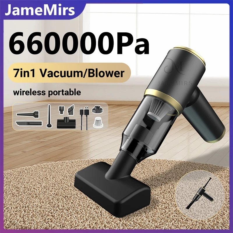 JameMirs 7IN1 Cordless Car Vacuum Cleaner Blower Handheld mini For
