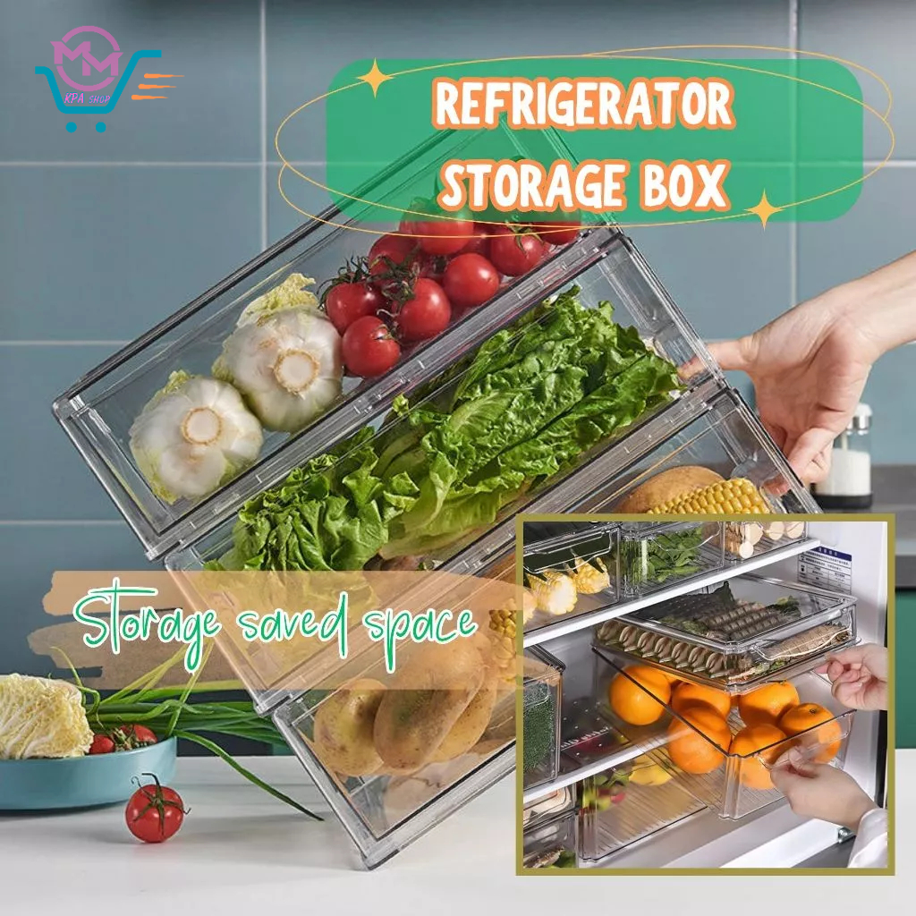 MMKPA Refrigerator Freezer Storage Box Fridge Container ref Food ...
