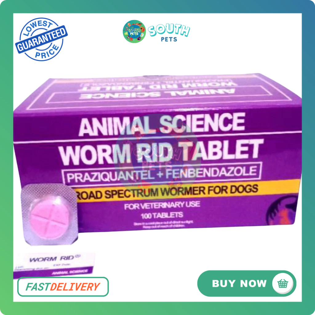 Animal Science Worm Rid Dewormer for Dog ( Deworming Tablet ) 1tab