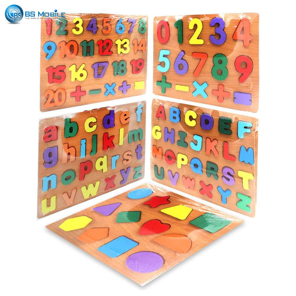 BUY 1 TAKE 1 Alphabet Digital Puzzle Wooden Toys Number Letter shape ...