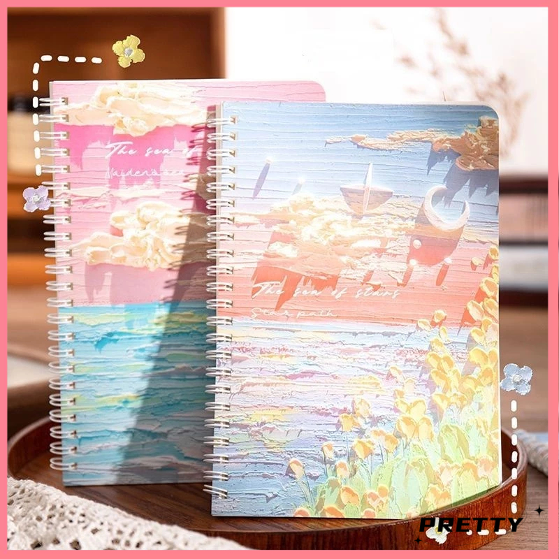 A5 Coil Notebook Spiral Landscape Aesthetic Rollover Notepad A5 ...