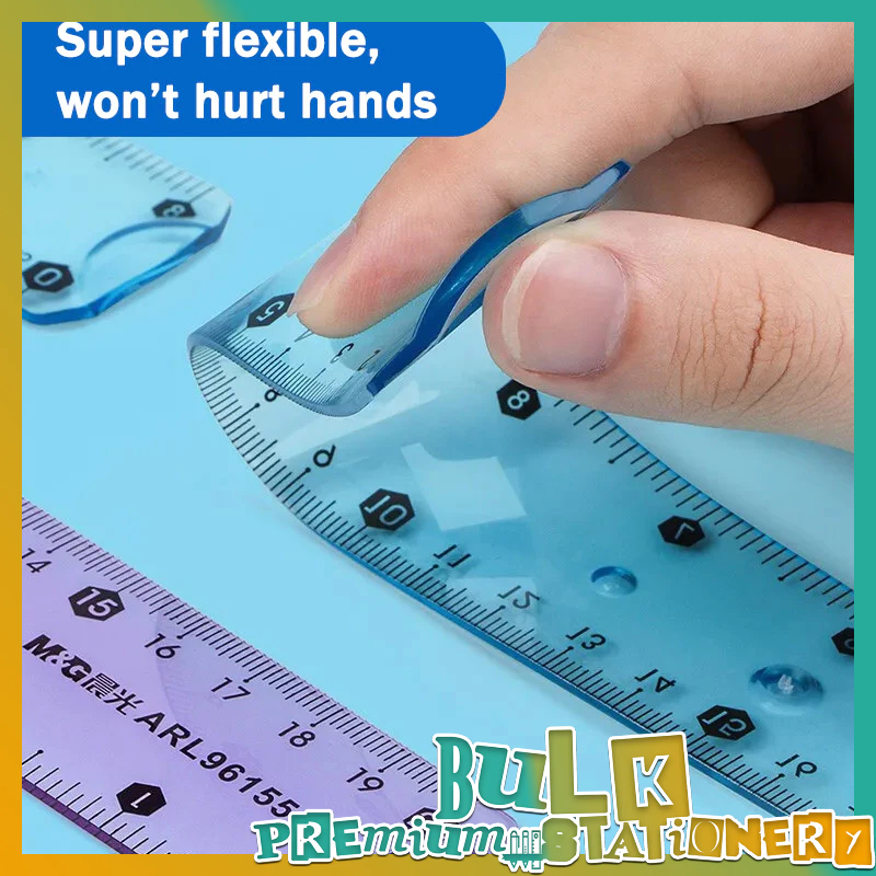 Bulk Flexible Rulers Soft Ruler Student Measuring Stick Stationery ...